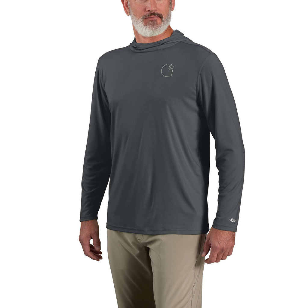 Men's force sun defender upf 50+ lightweight long sleeve moisture wicking hoodie - sun protection hoodies