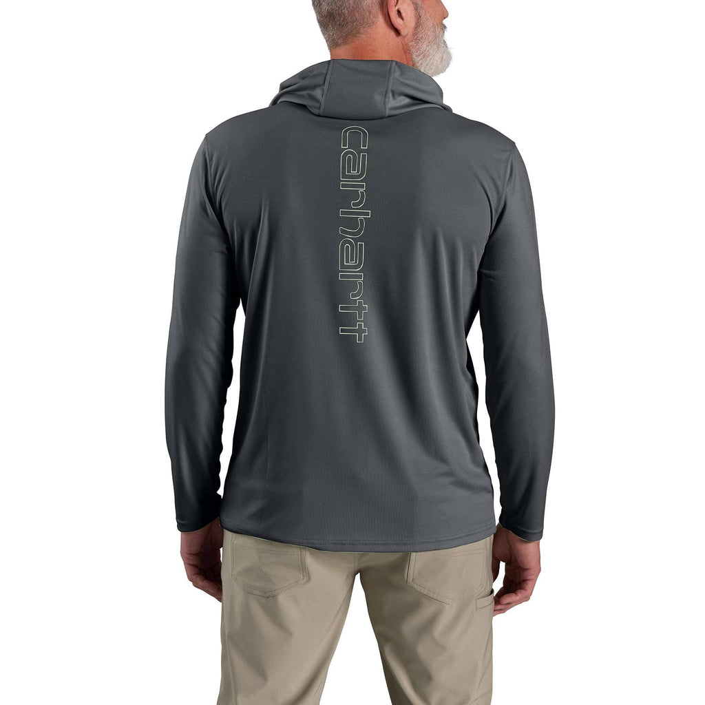 Men's force sun defender upf 50+ lightweight long sleeve moisture wicking hoodie - sun protection hoodies