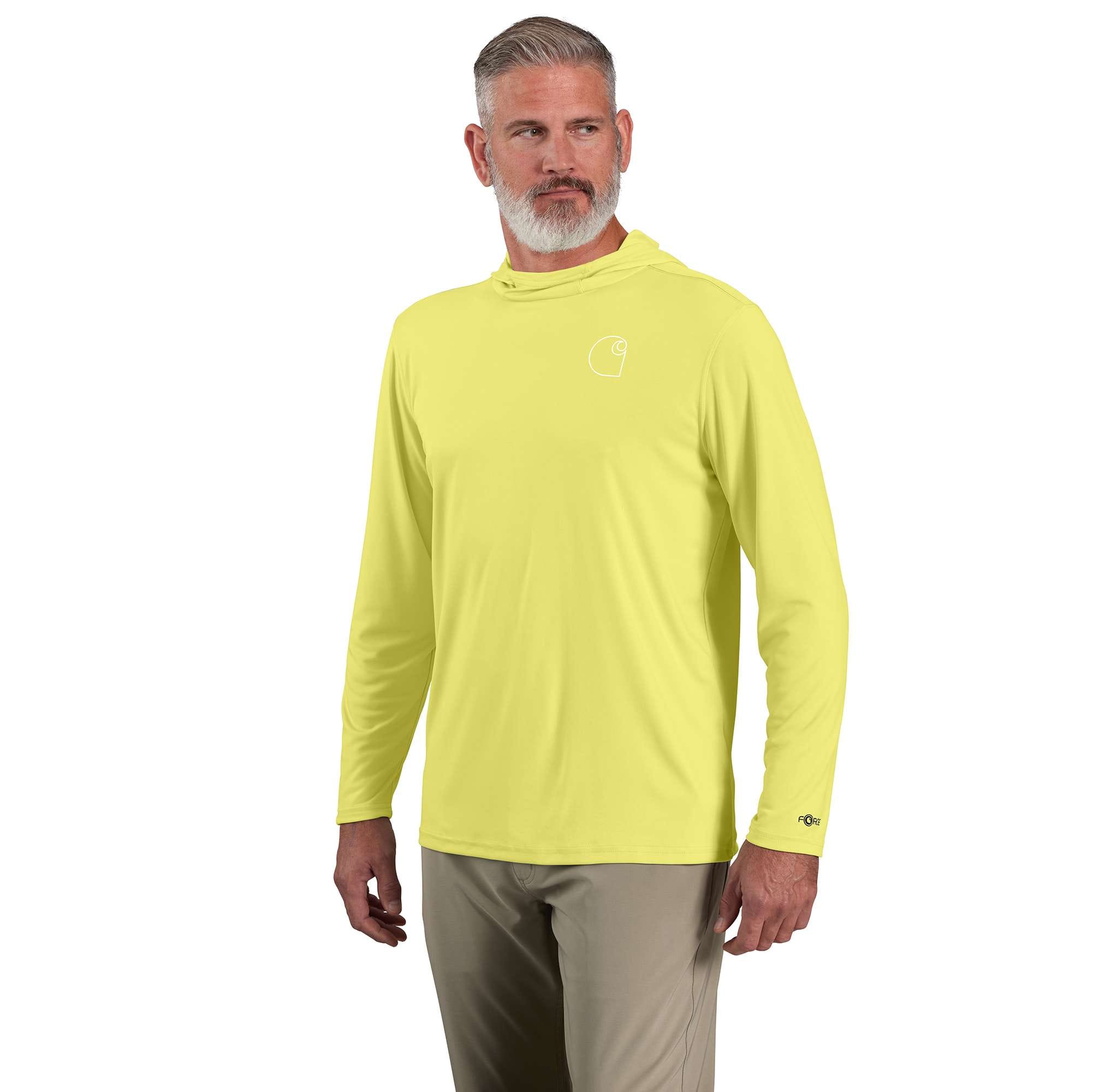 Men's force sun defender upf 50+ lightweight long sleeve moisture wicking hoodie - sun protection hoodies
