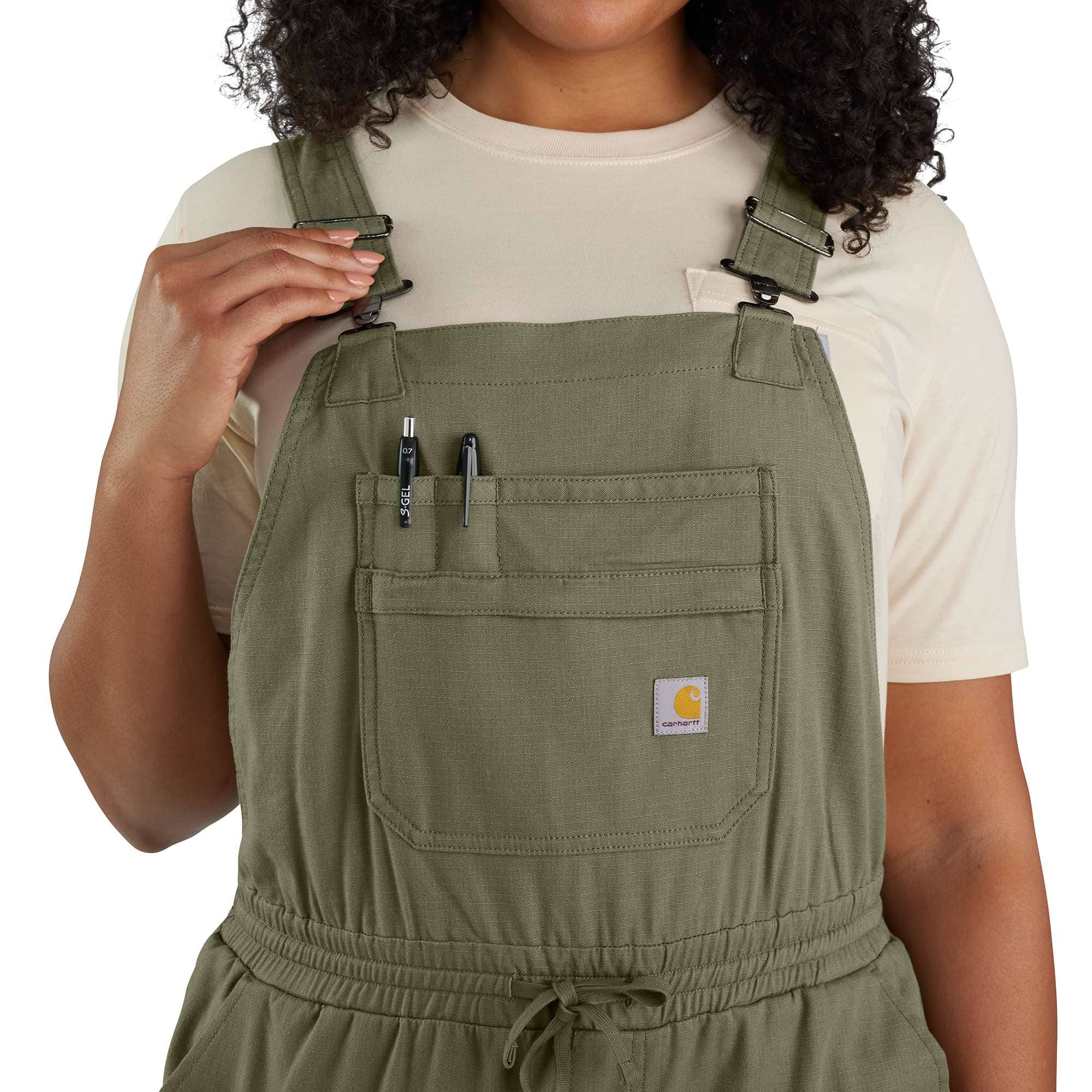 Women's force relaxed fit ripstop overalls - women's work overalls 