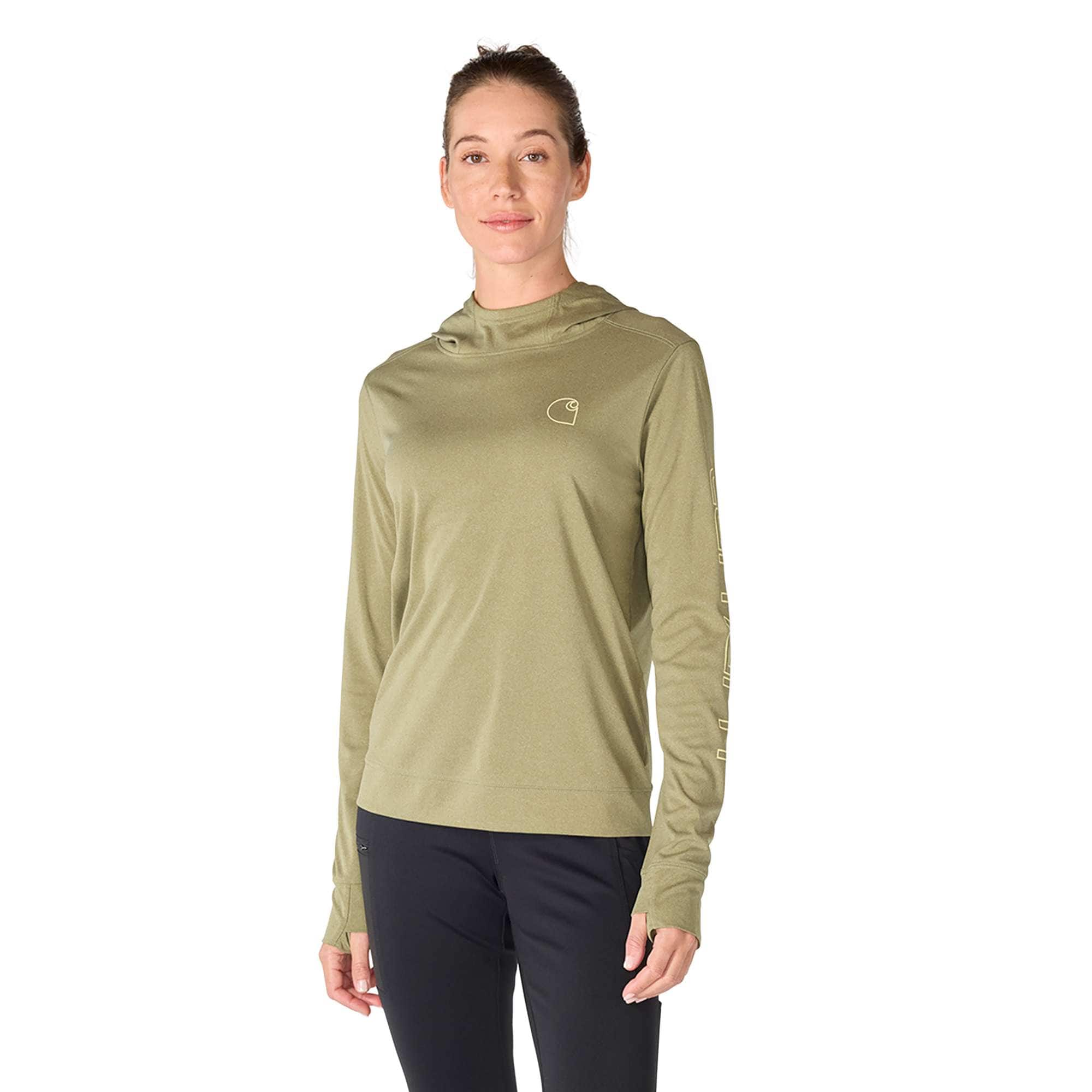 Women's force sun defender upf 50+ moisture wicking hoodie - sun protection hoodies