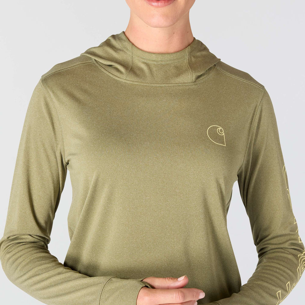 Women's force sun defender upf 50+ moisture wicking hoodie - sun protection hoodies