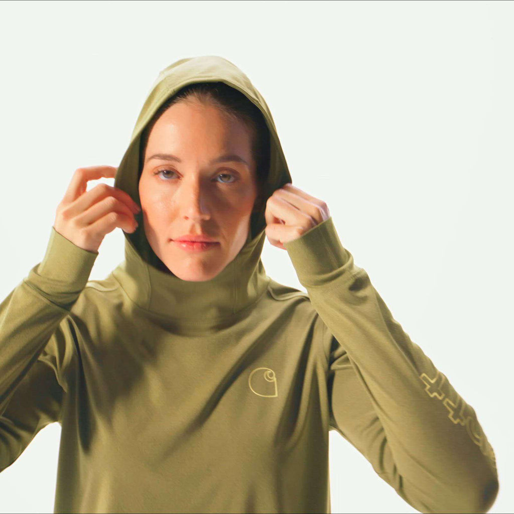 Women's force sun defender upf 50+ moisture wicking hoodie - sun protection hoodies