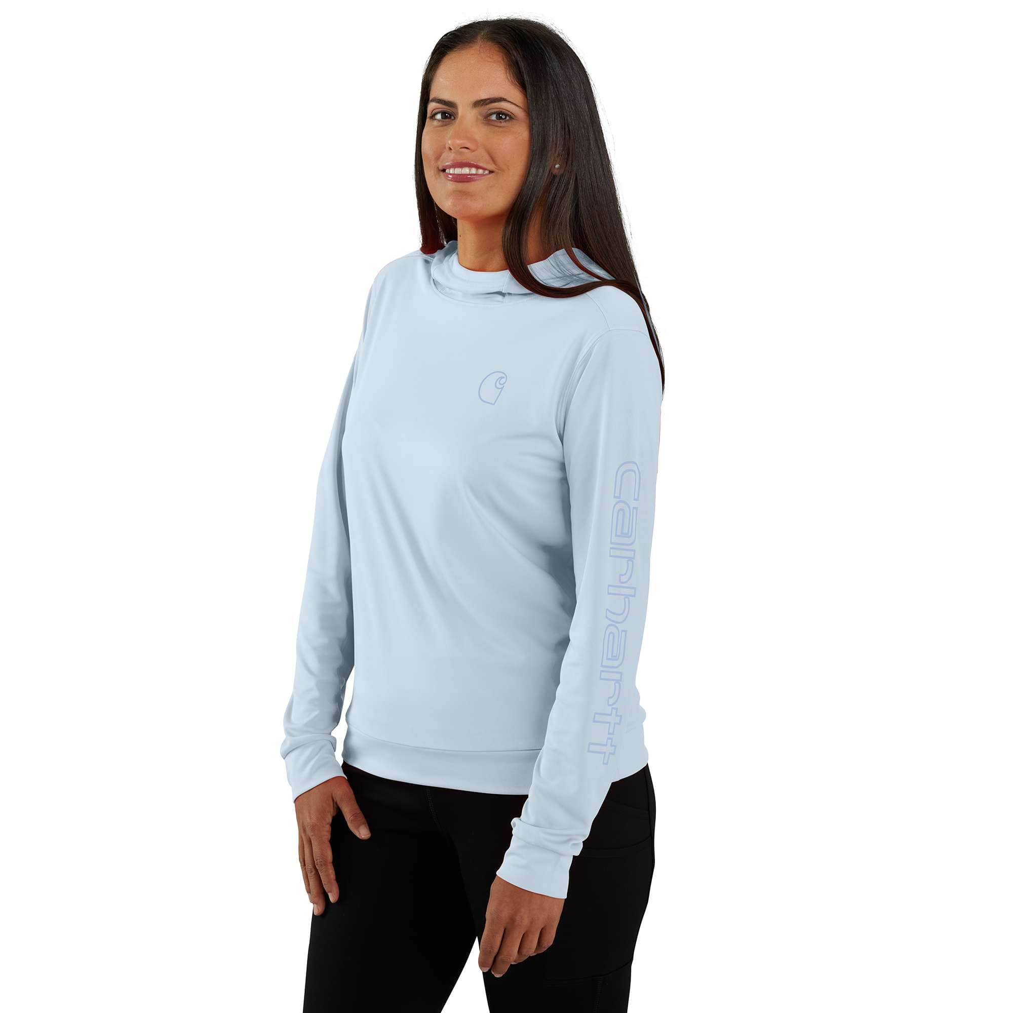 Women's force sun defender upf 50+ moisture wicking hoodie - sun protection hoodies