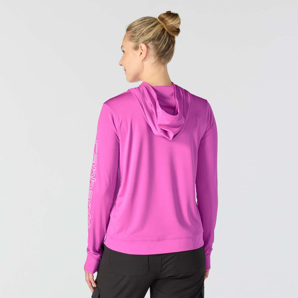 Women's force sun defender upf 50+ moisture wicking hoodie - sun protection hoodies