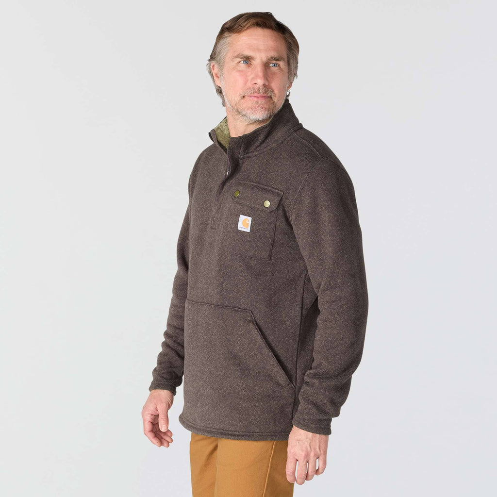 Men's relaxed fit quarter zip fleece pullover