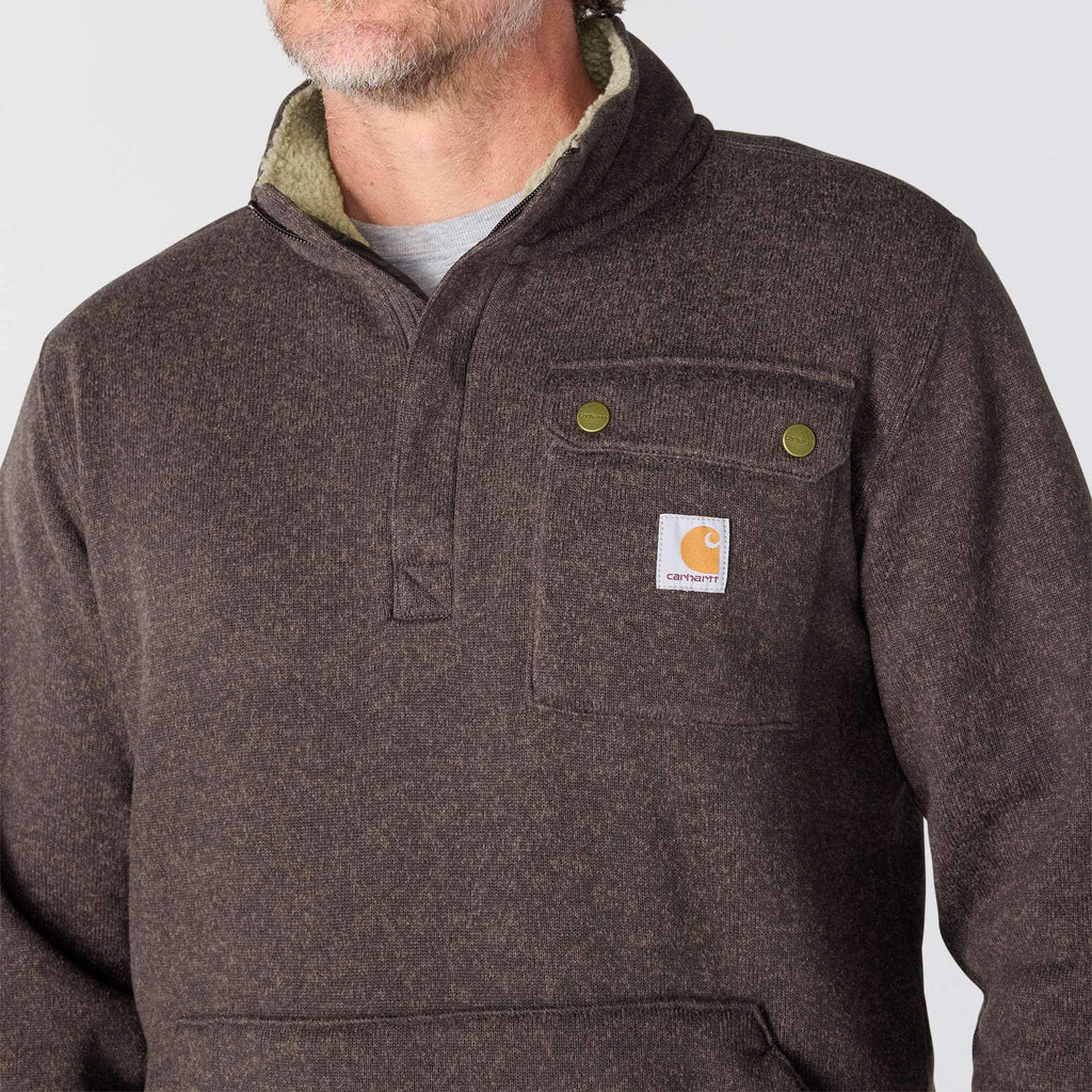 Men's relaxed fit quarter zip fleece pullover