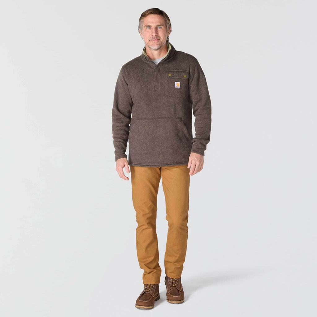 Men's relaxed fit quarter zip fleece pullover