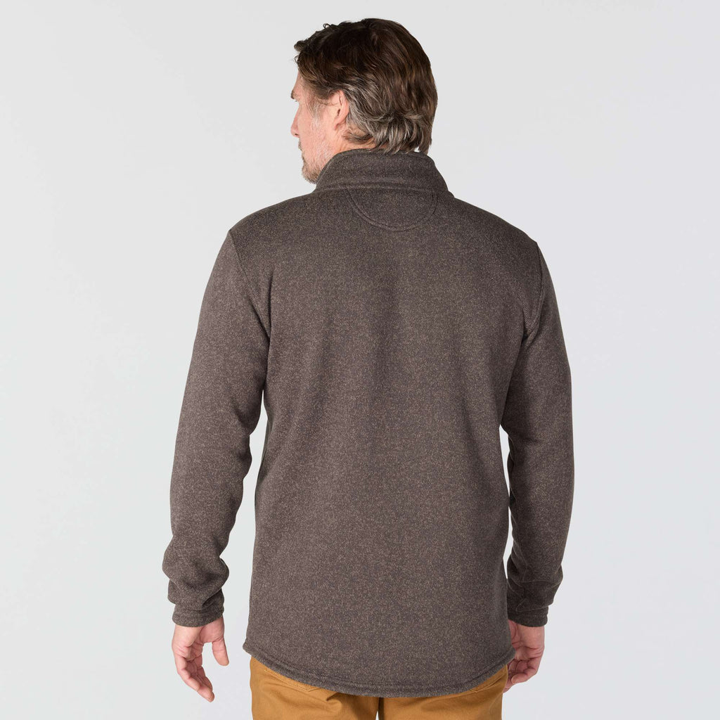 Men's relaxed fit quarter zip fleece pullover