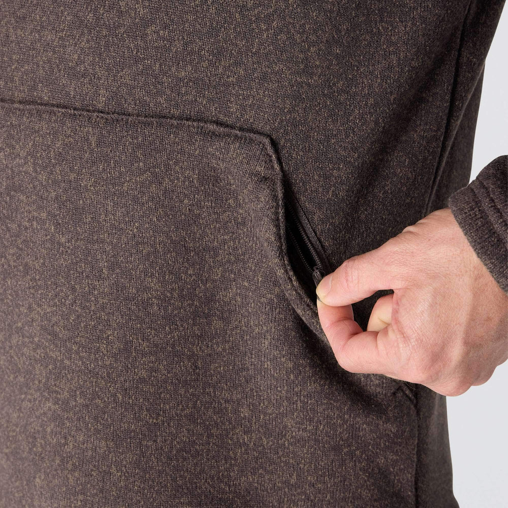Men's relaxed fit quarter zip fleece pullover