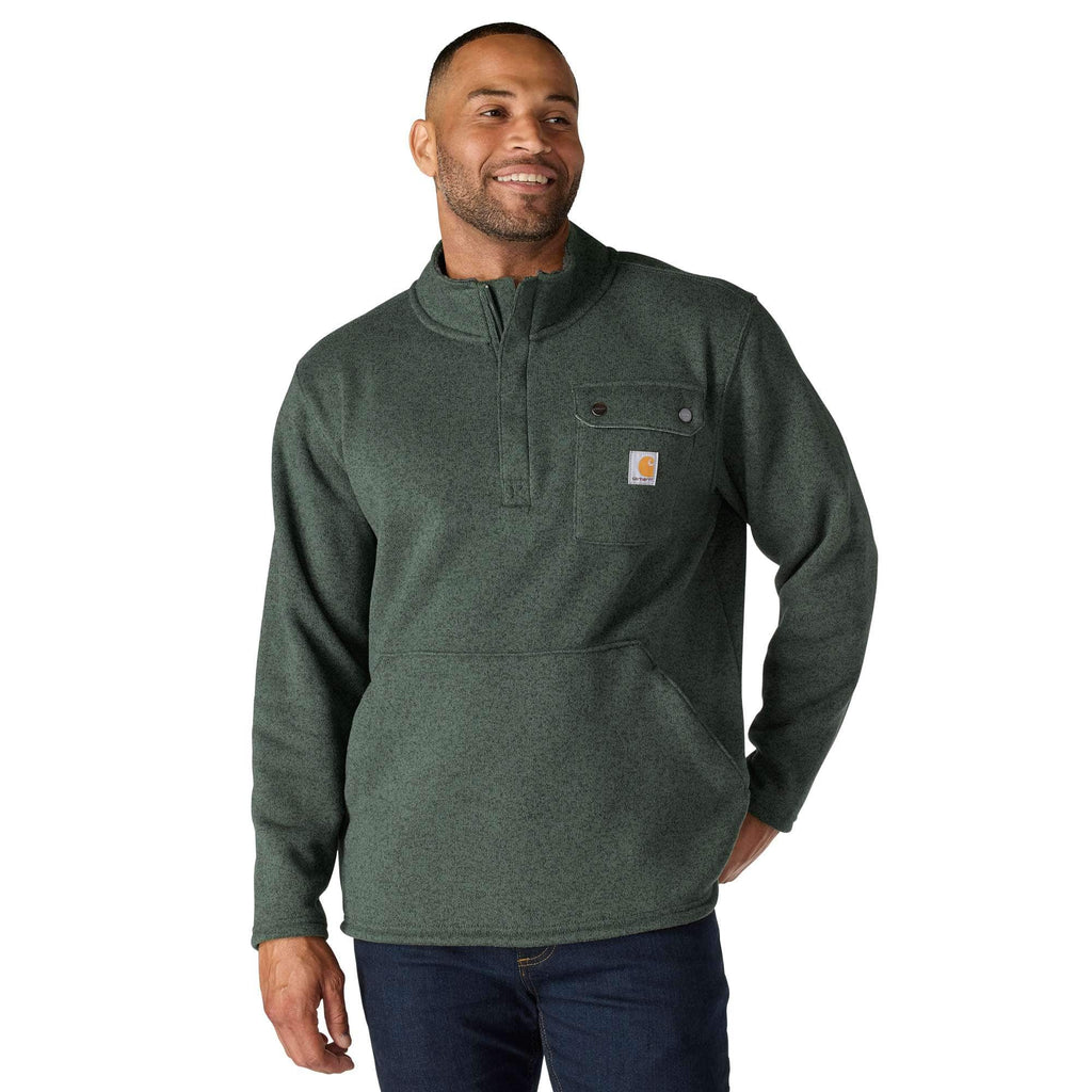 Men's relaxed fit quarter zip fleece pullover