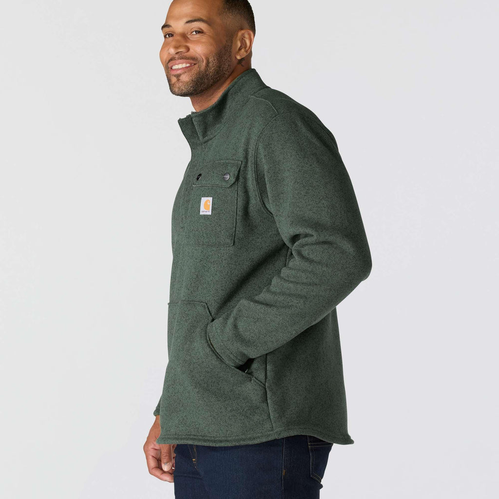 Men's relaxed fit quarter zip fleece pullover