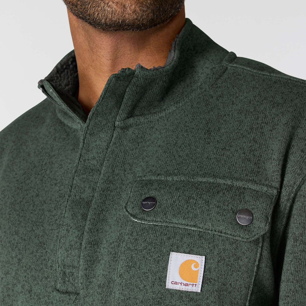 Men's relaxed fit quarter zip fleece pullover