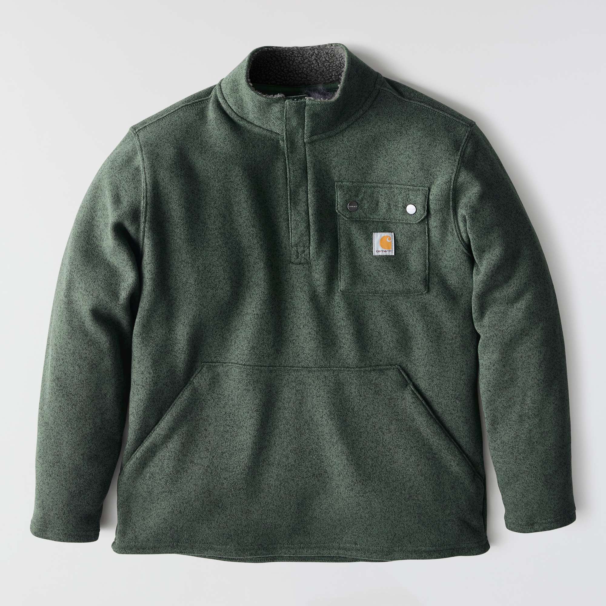 Men's relaxed fit quarter zip fleece pullover