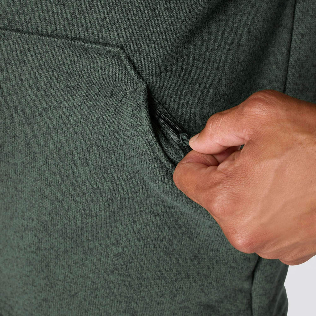 Men's relaxed fit quarter zip fleece pullover