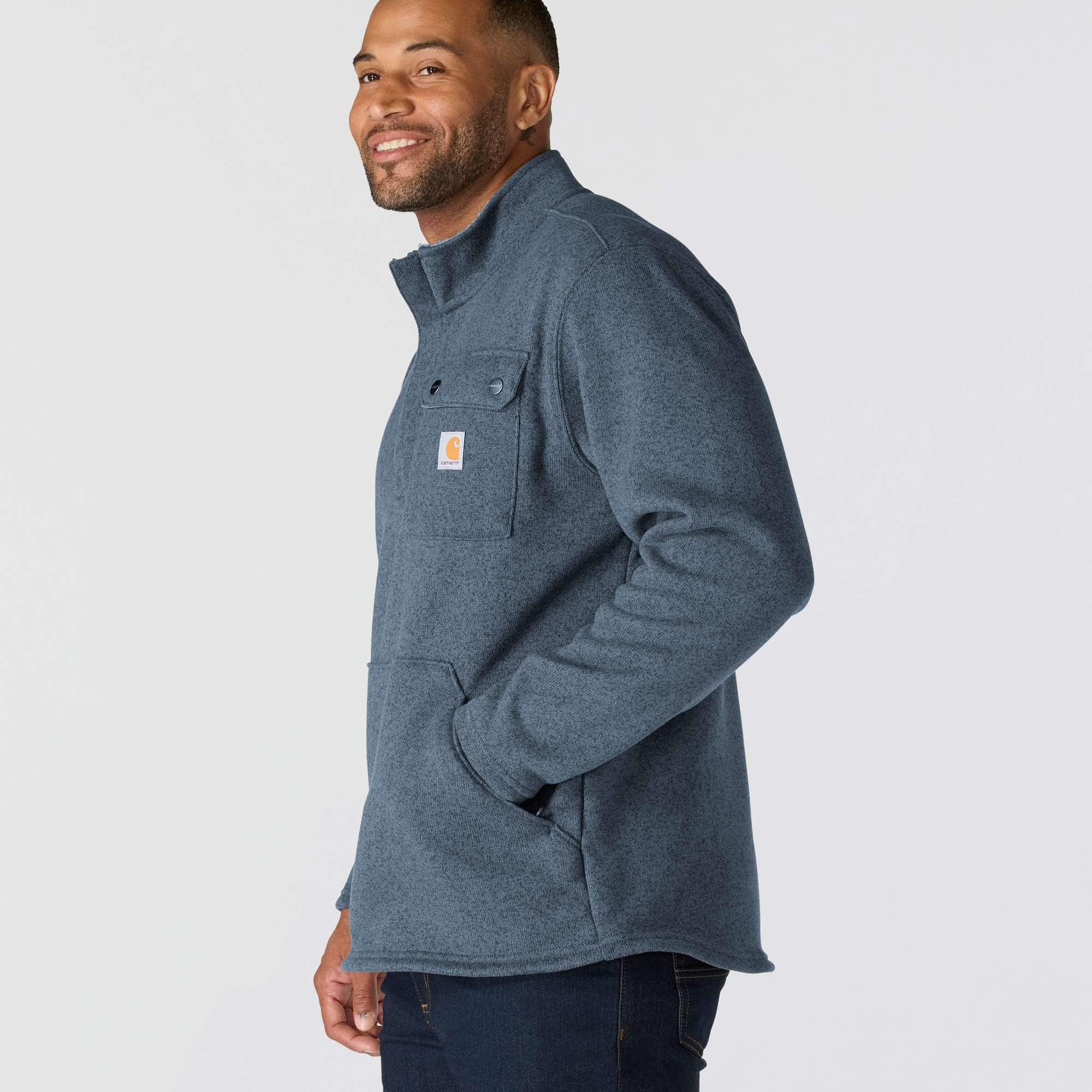 Men's relaxed fit quarter zip fleece pullover