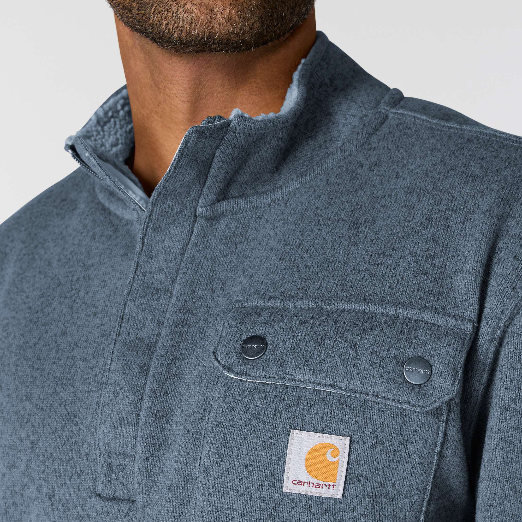 Men's relaxed fit quarter zip fleece pullover