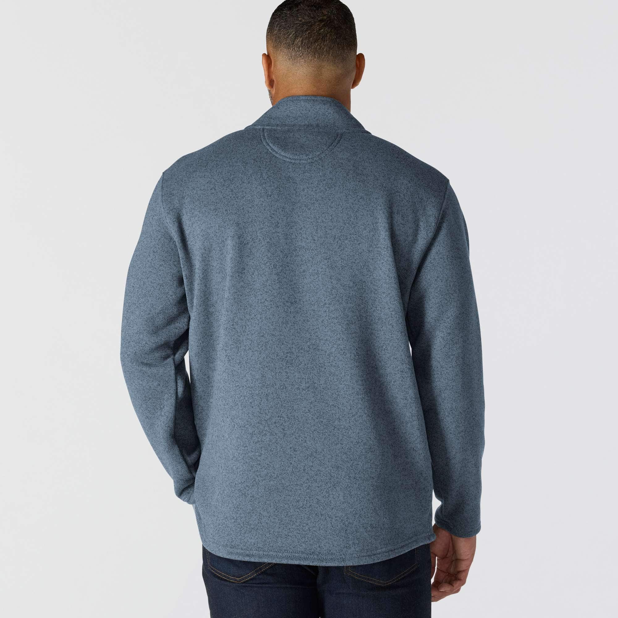 Men's relaxed fit quarter zip fleece pullover