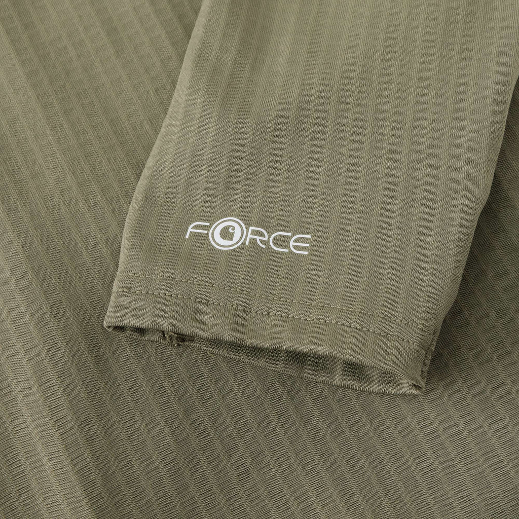 Men's force fleece-lined moisture wicking half zip pullover