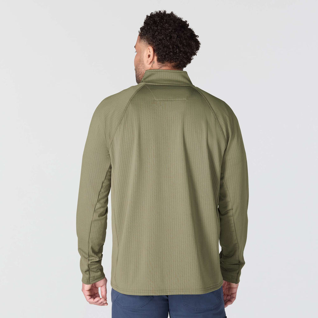 Men's force fleece-lined moisture wicking half zip pullover