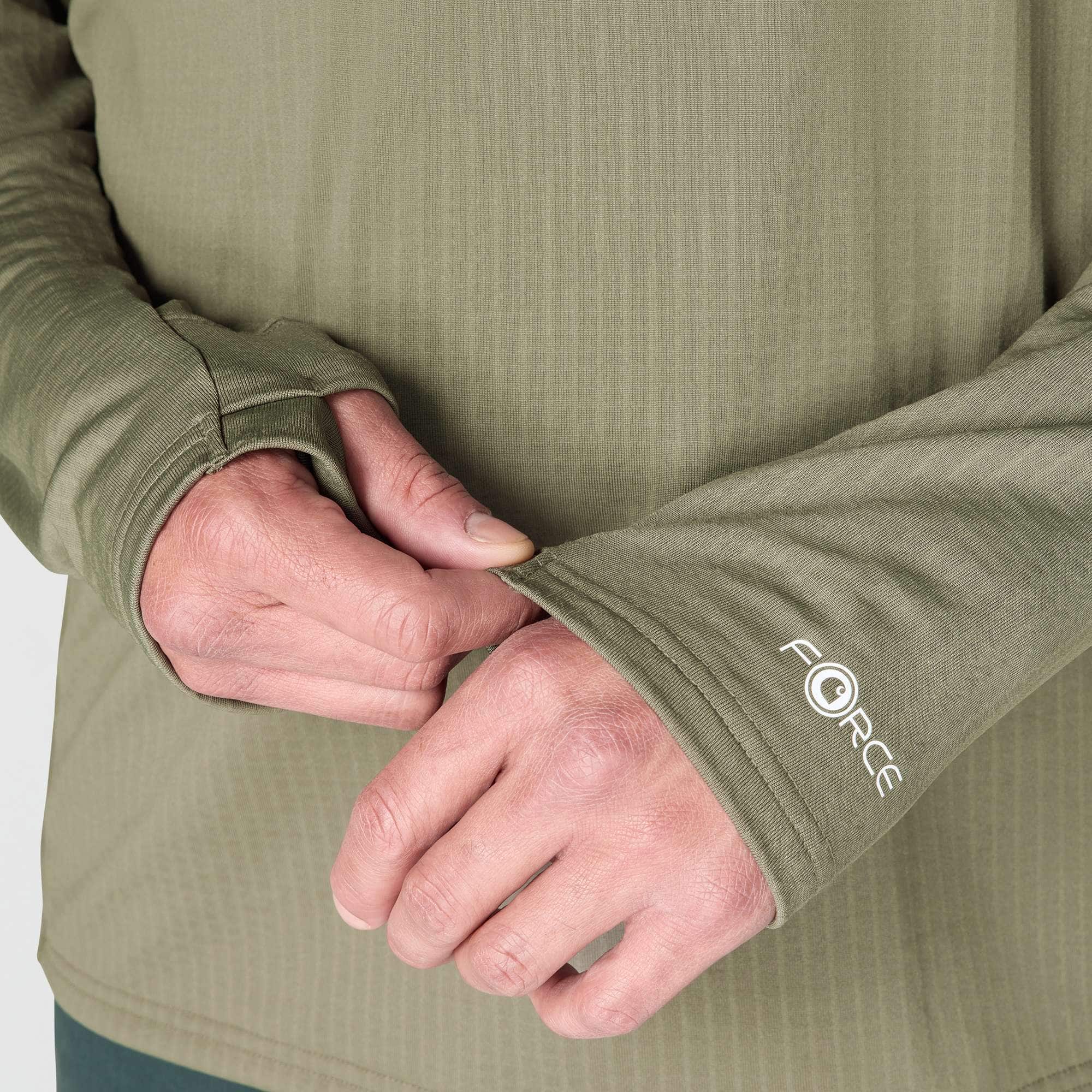 Men's force fleece-lined moisture wicking half zip pullover