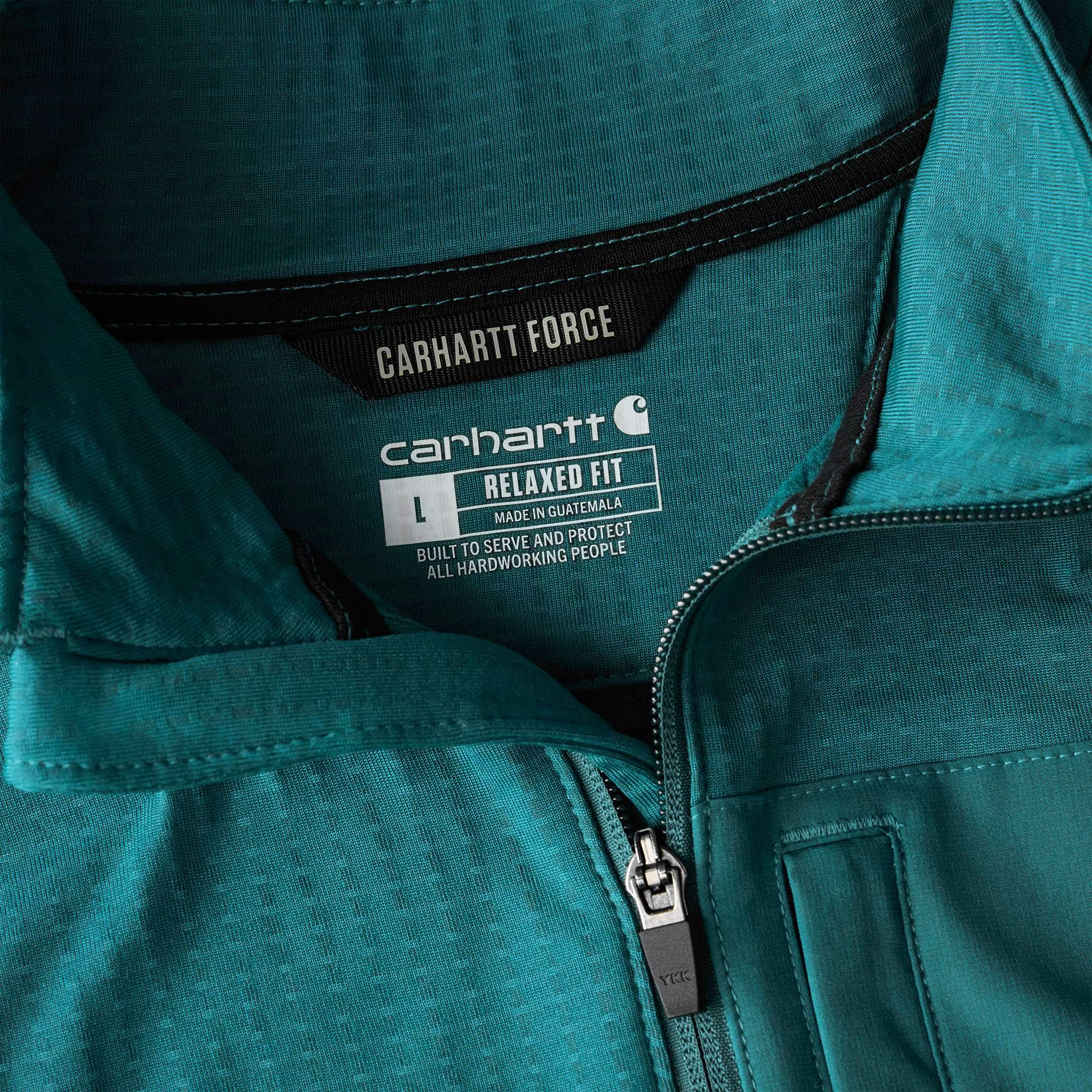 Men's force fleece-lined moisture wicking half zip pullover