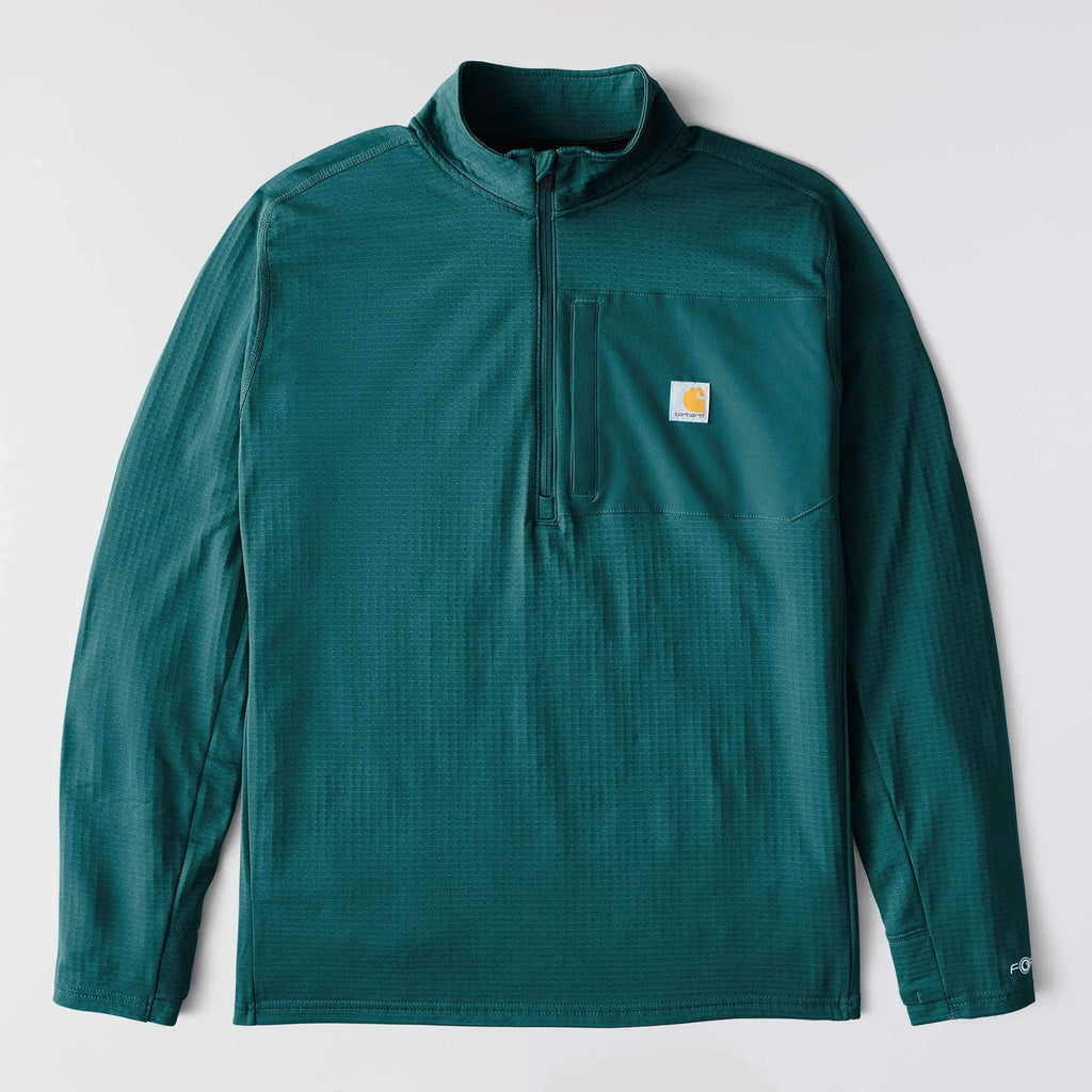 Men's force fleece-lined moisture wicking half zip pullover