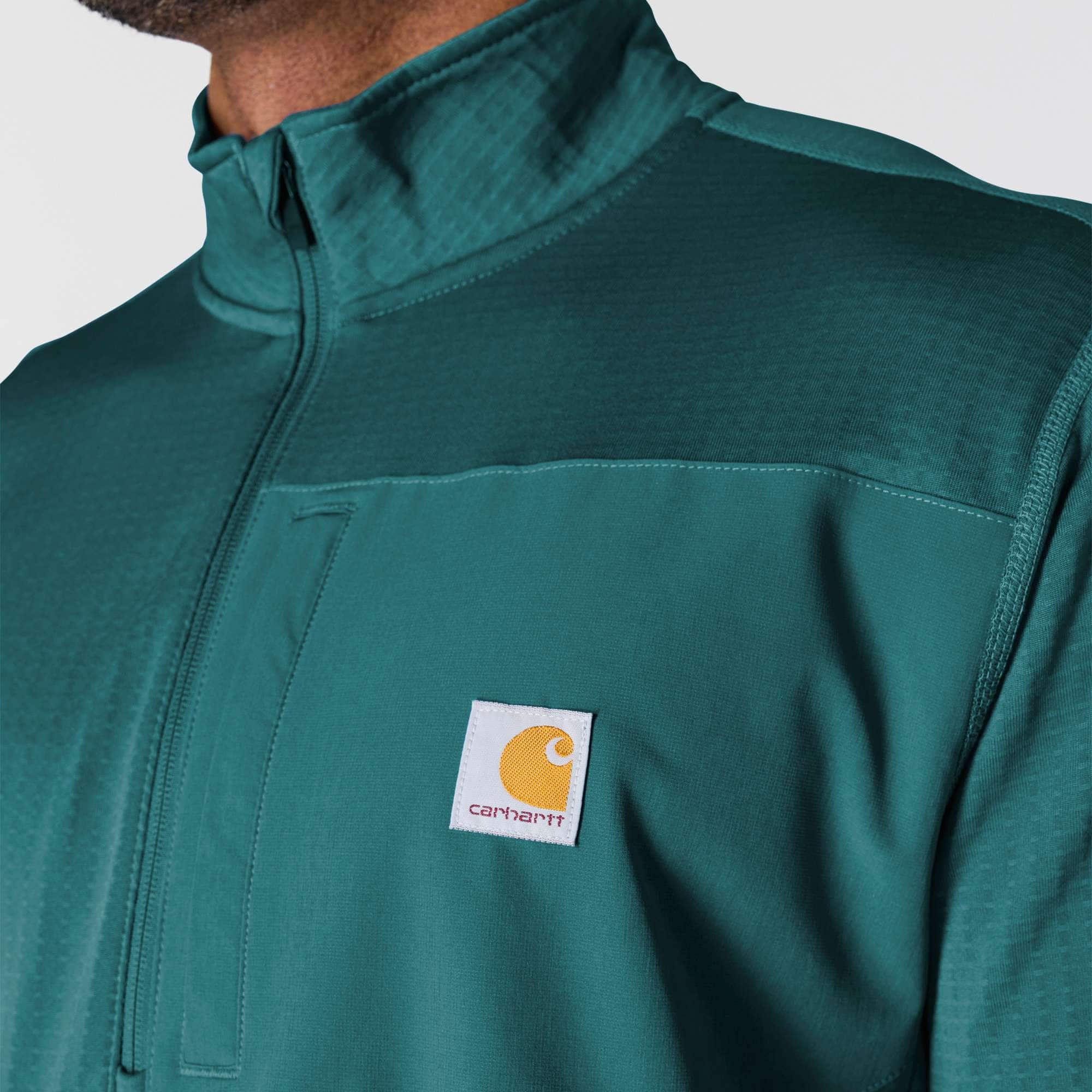 Men's force fleece-lined moisture wicking half zip pullover