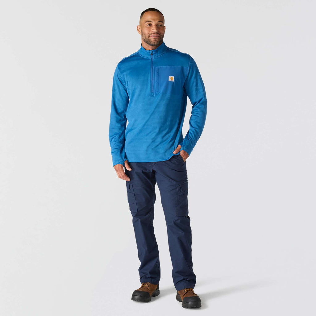 Men's force fleece-lined moisture wicking half zip pullover