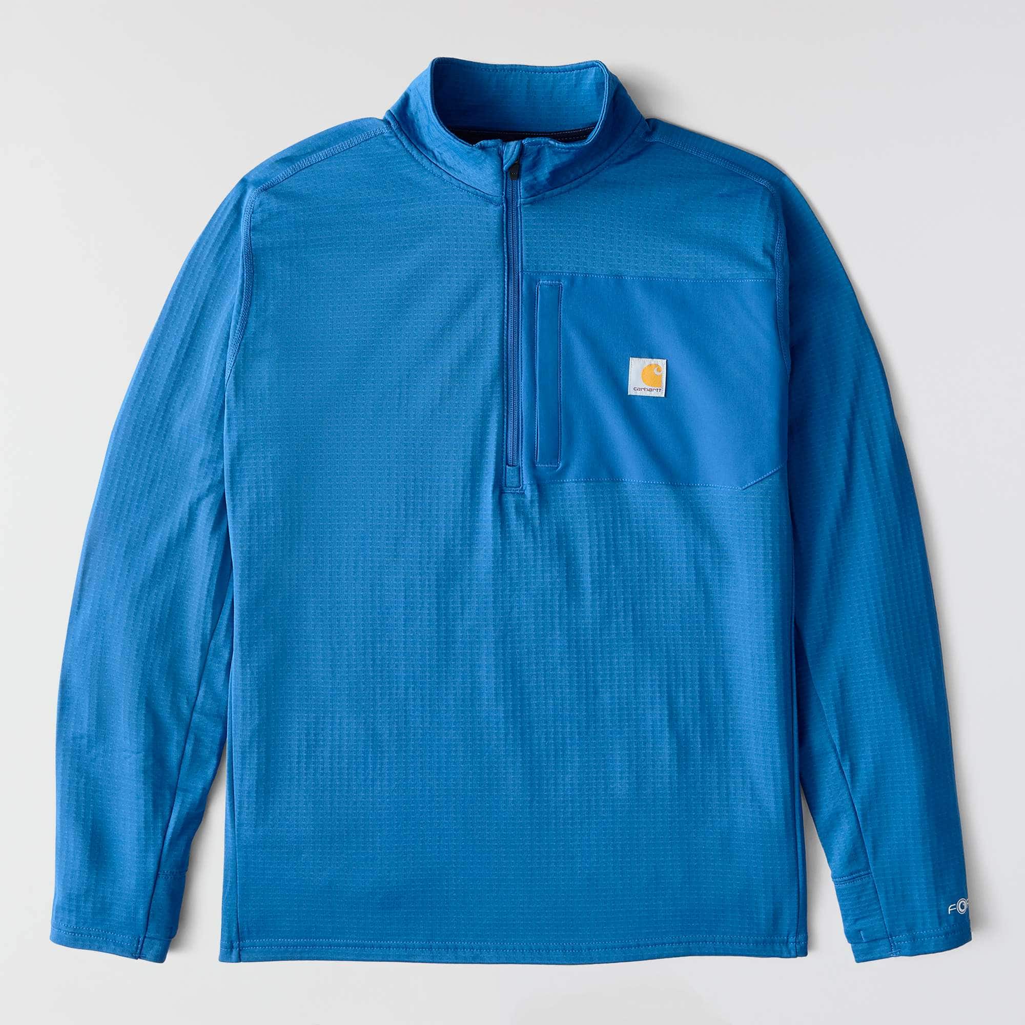 Men's force fleece-lined moisture wicking half zip pullover
