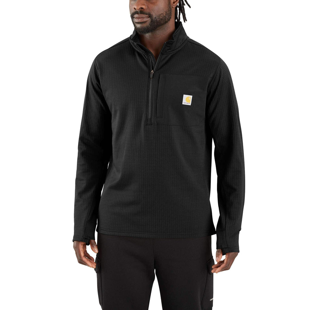 Men's force fleece-lined moisture wicking half zip pullover