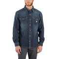 Men's montana relaxed fit long sleeve denim snap front shirt