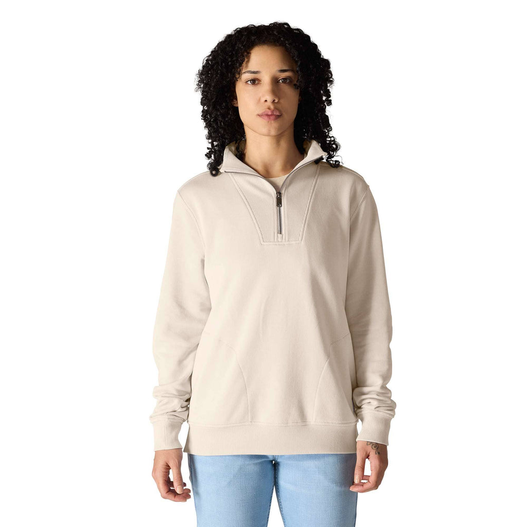 Women's lightweight tencel half-zip pullover sweatshirt