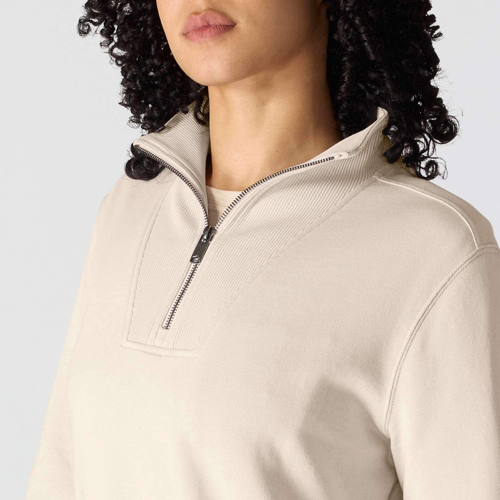 Women's lightweight tencel half-zip pullover sweatshirt