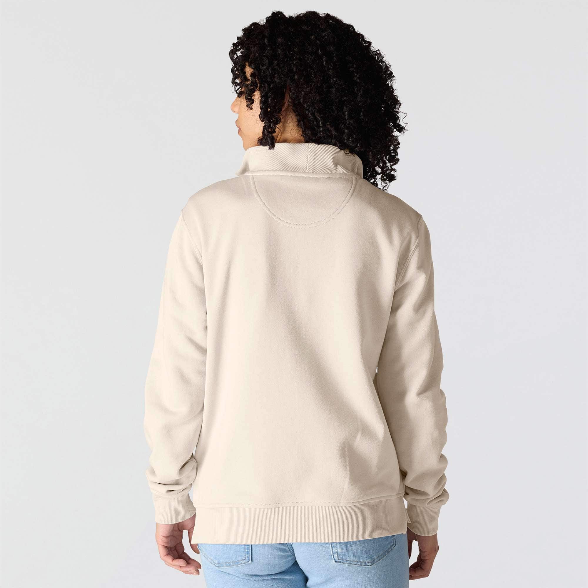 Women's lightweight tencel half-zip pullover sweatshirt