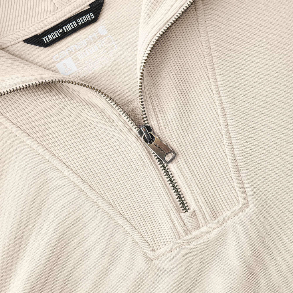 Women's lightweight tencel half-zip pullover sweatshirt