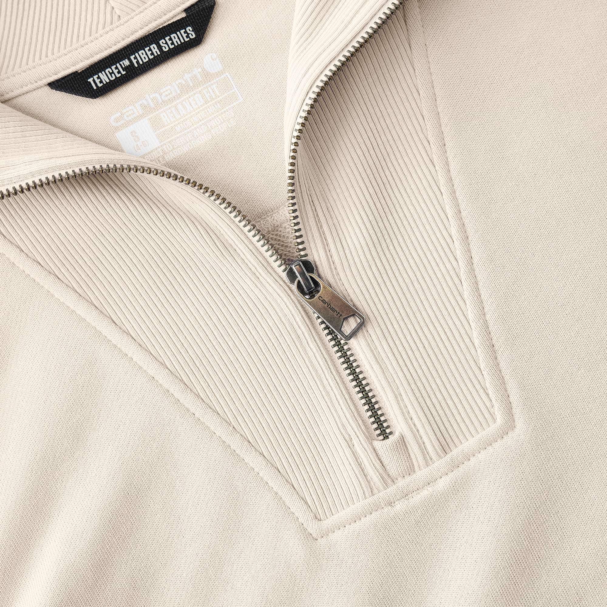 Women's lightweight tencel half-zip pullover sweatshirt