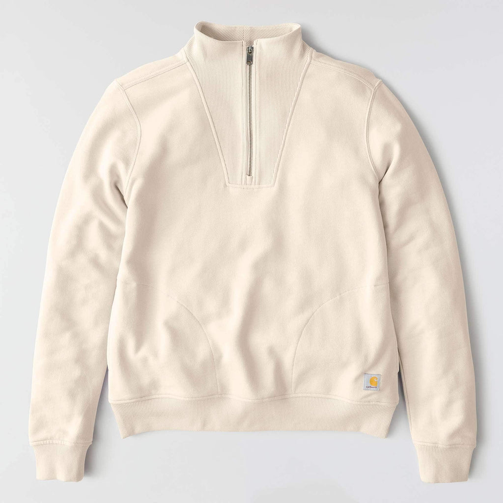 Women's lightweight tencel half-zip pullover sweatshirt