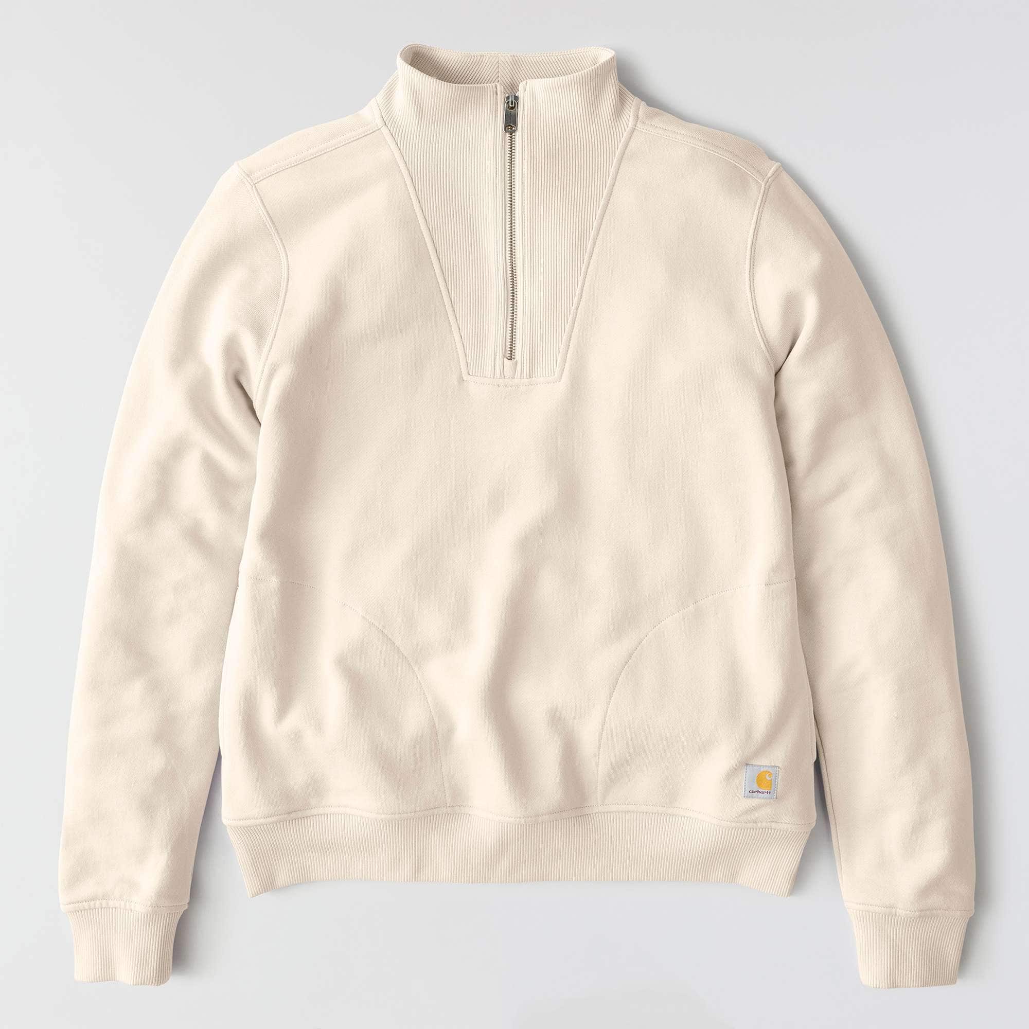 Women's lightweight tencel half-zip pullover sweatshirt