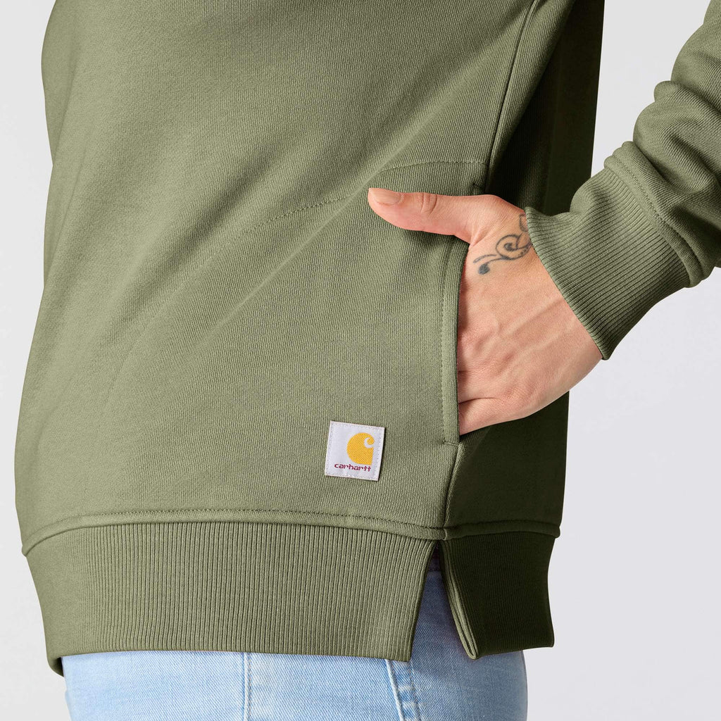 Women's lightweight tencel half-zip pullover sweatshirt