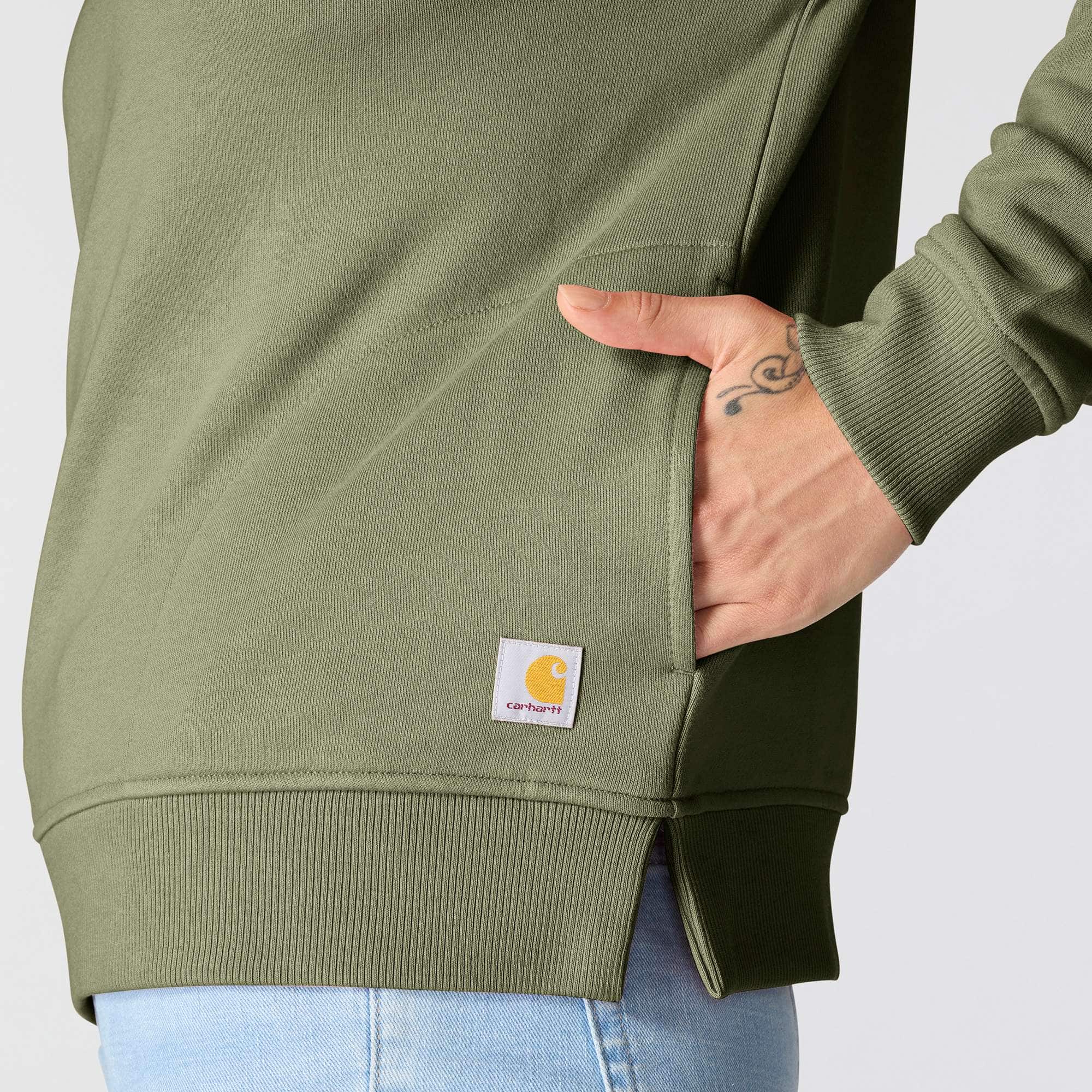 Women's lightweight tencel half-zip pullover sweatshirt