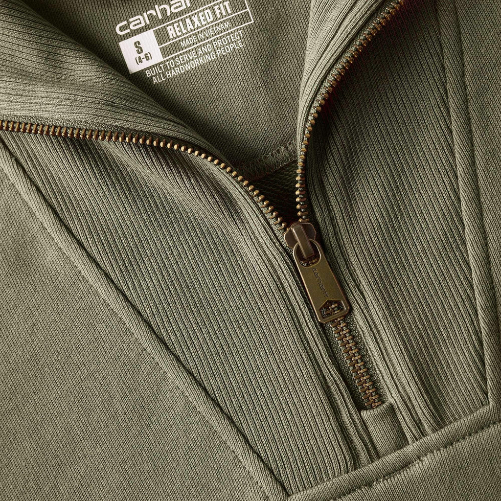 Women's lightweight tencel half-zip pullover sweatshirt