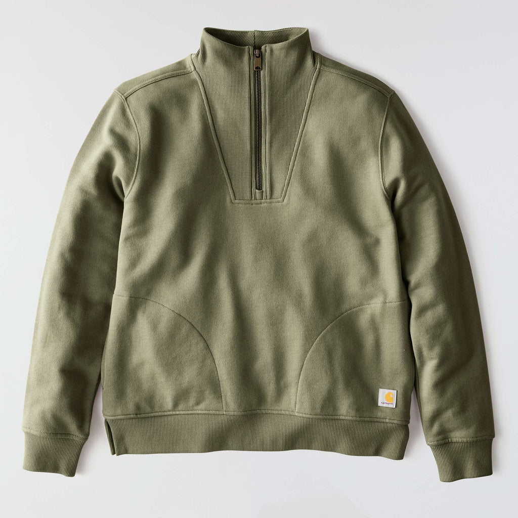 Women's lightweight tencel half-zip pullover sweatshirt