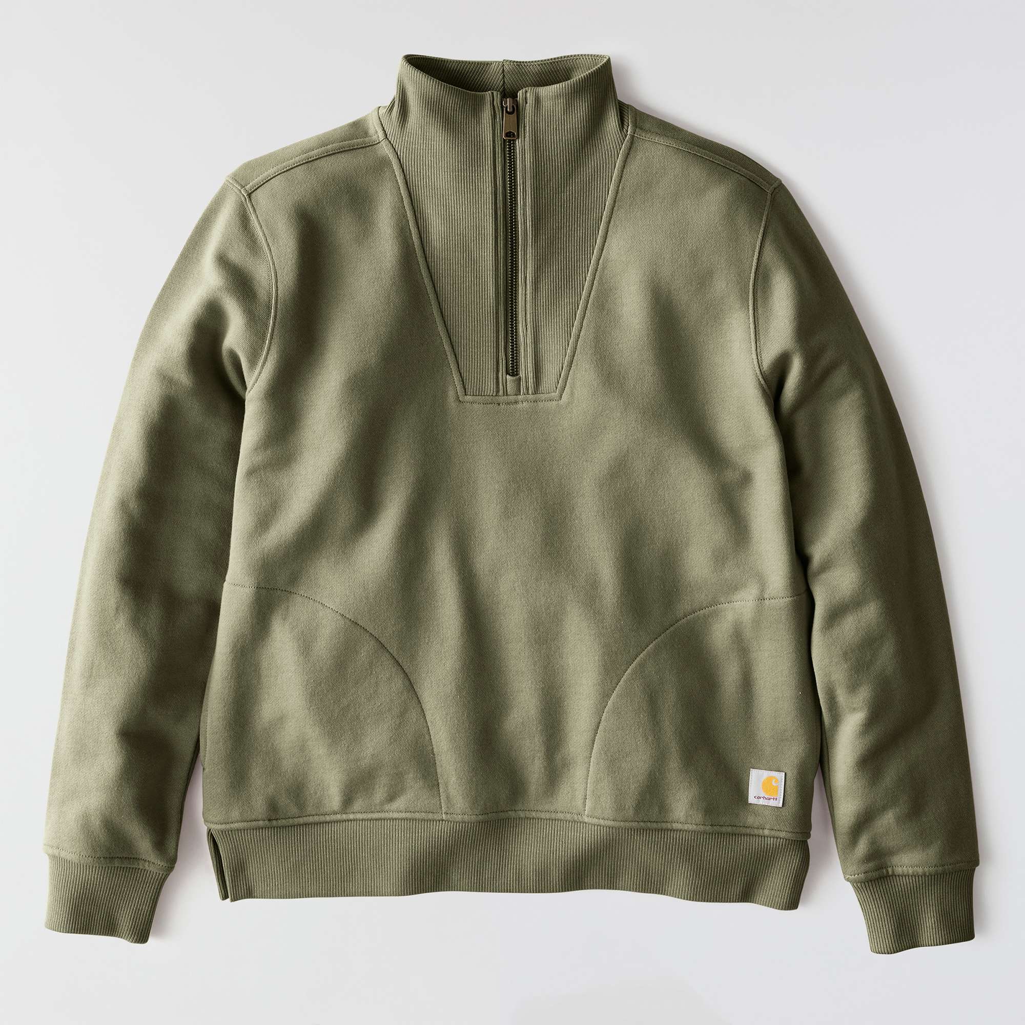 Women's lightweight tencel half-zip pullover sweatshirt