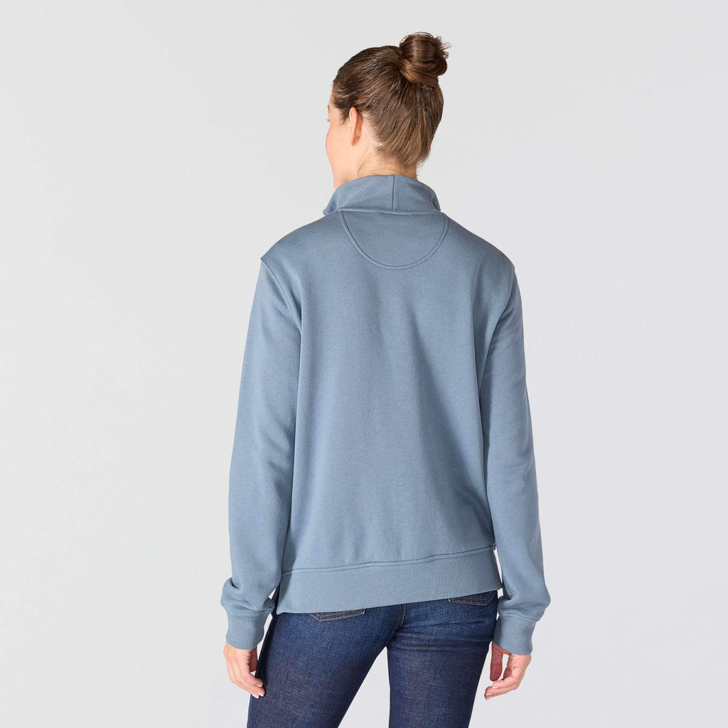 Women's lightweight tencel half-zip pullover sweatshirt
