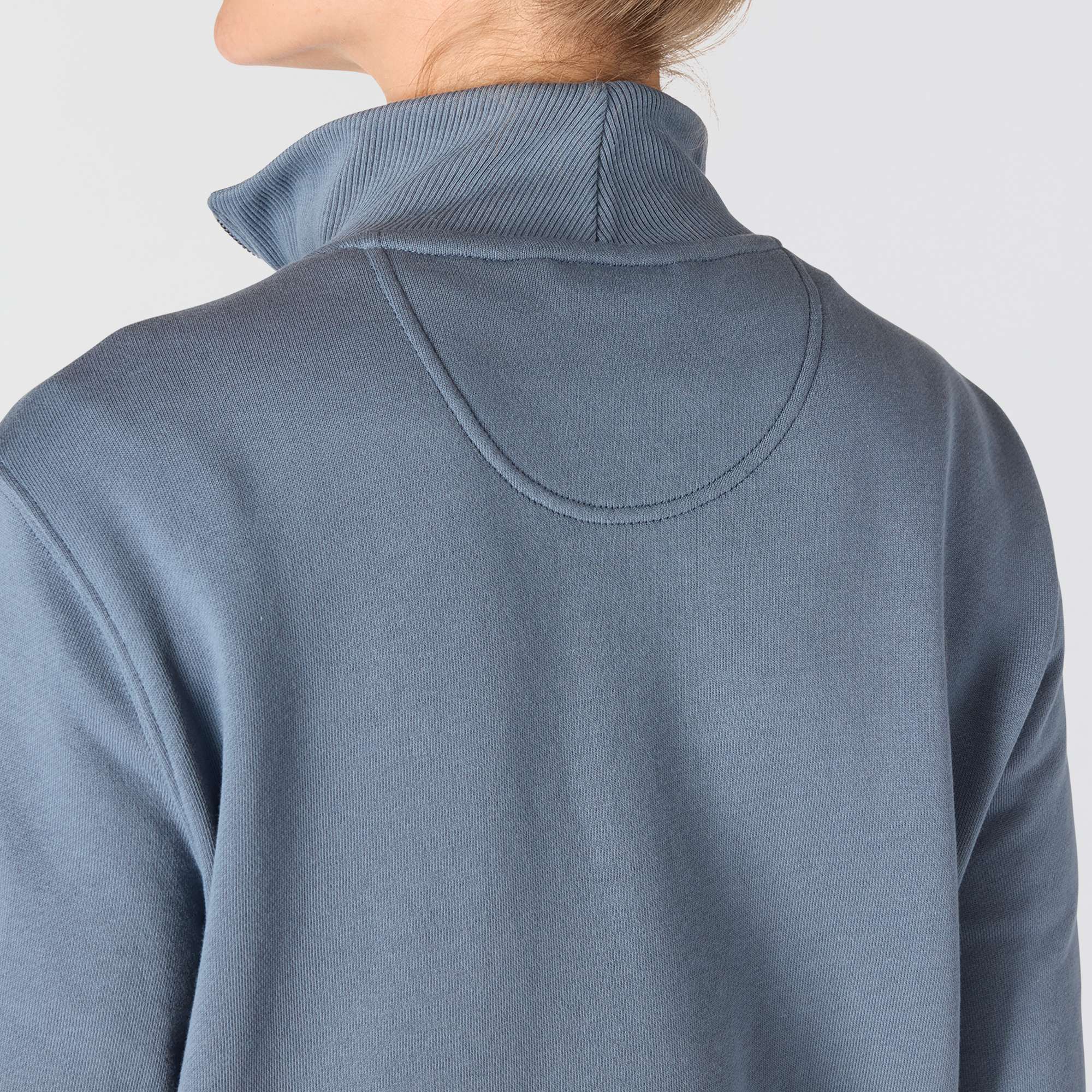 Women's lightweight tencel half-zip pullover sweatshirt