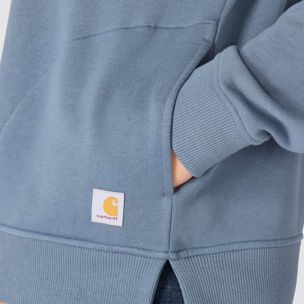 Women's lightweight tencel half-zip pullover sweatshirt