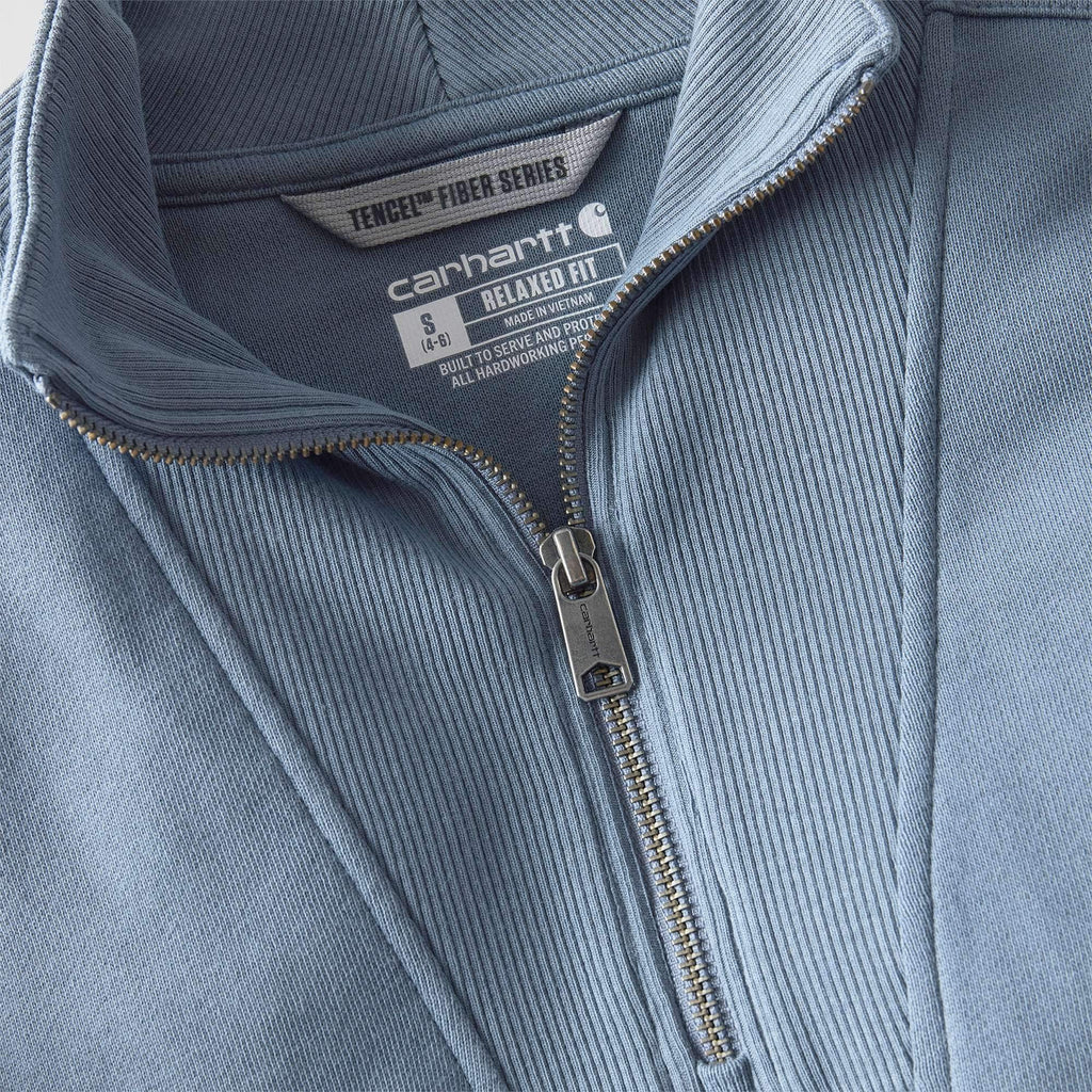 Women's lightweight tencel half-zip pullover sweatshirt