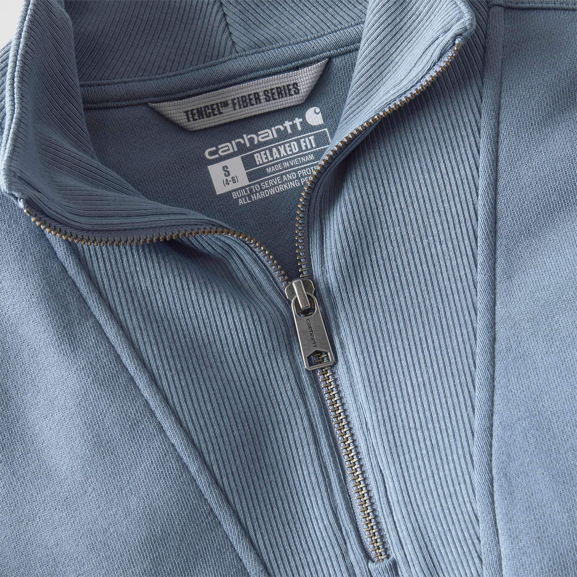 Women's lightweight tencel half-zip pullover sweatshirt