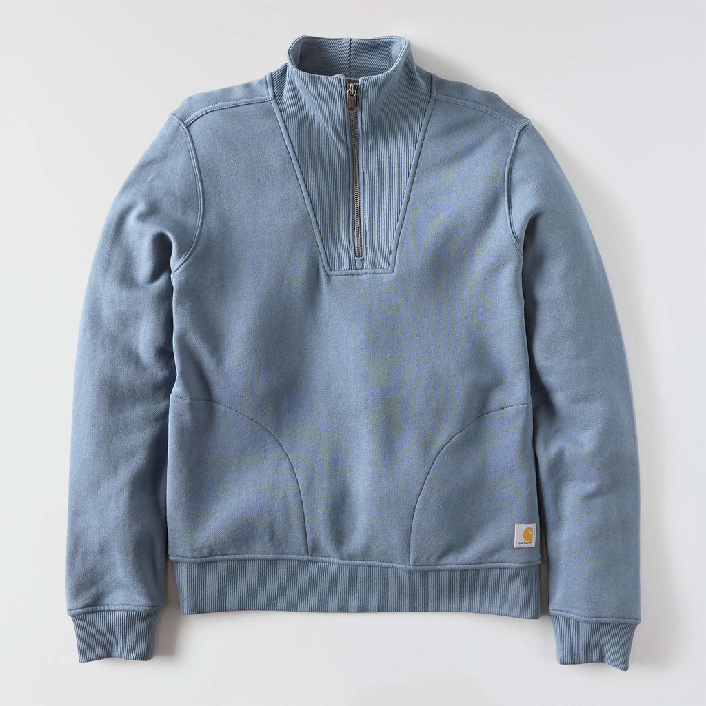 Women's lightweight tencel half-zip pullover sweatshirt